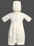 Jayden Satin Long Christening Romper | Blush Kids