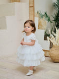 Dahlia Baby Girl Tiered Tulle Dress – Christening & Events