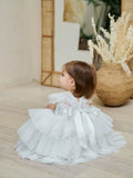 Dahlia Baby Girl Tiered Tulle Dress – Christening & Events