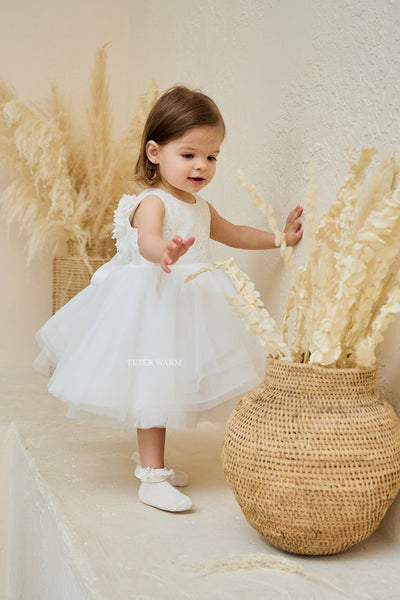 Teter Warm Couture 3D Lace Tulle Special Occasion Baptism Christening Dress