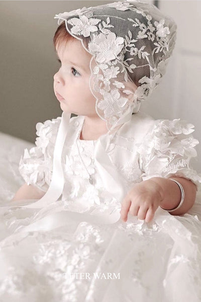 Teter Warm Couture Stunning Baby Baptism Special Occasion Lace Gown