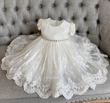 Teter Warm Baptism Christening Special Occasion Party Lace Dress For Baby