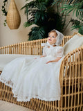Lena Lace Christening Gown with Bonnet – Teter Warm