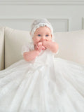 Lena Lace Christening Gown with Bonnet – Teter Warm