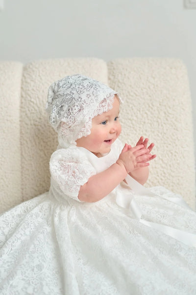 Adaline Lace Christening Gown – Baptism & Blessing Dress