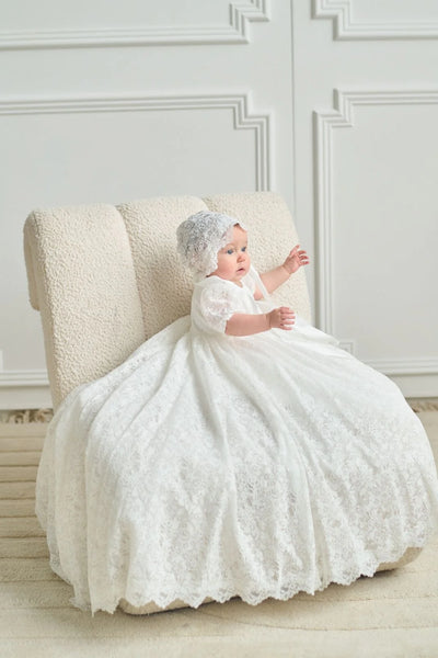 Adaline Lace Christening Gown – Baptism & Blessing Dress