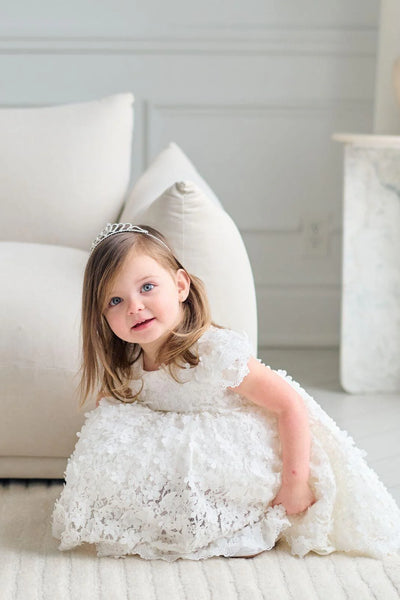 Baby Girl Aliyah All Over Lace Baptism Dress By Teter Warm Couture