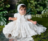Teter Warm Couture Breathtaking 3D Floral Lace Baptism Christening Dress