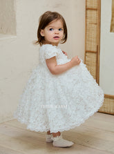 Teter Warm Couture Breathtaking 3D Floral Lace Baptism Christening Dress