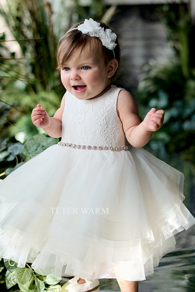 Teter Warm Couture Christening Special Occasion Baptism Lace Tulle Dress