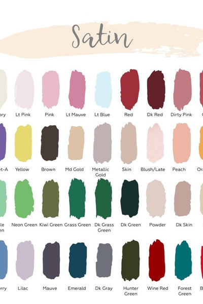 Satin Color Chart