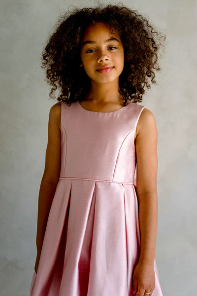 Maribel Teter Warm Girls Blush Pink Bow Party Dress