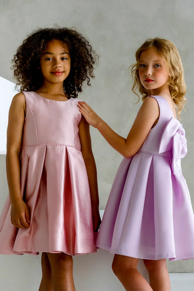 Maribel Teter Warm Girls Blush Pink Bow Party Dress