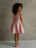Maribel Teter Warm Girls Blush Pink Bow Party Dress