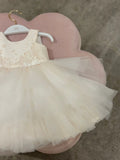 Annelise Rose Pale Pink Lace & Tulle Baby Dress