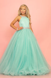 Sugar Kayne Girls Pageant Dress with Rhinestone Trim