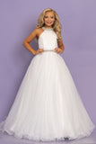Sugar Kayne Girls Pageant Dress with Rhinestone Trim