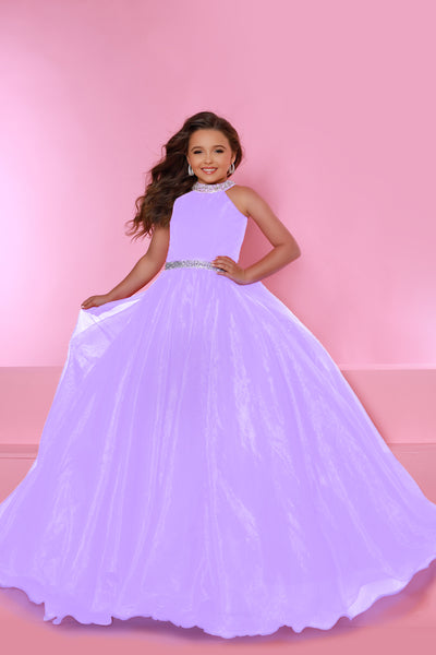 Sugar Kayne Girls Pageant Dress with Rhinestone Trim
