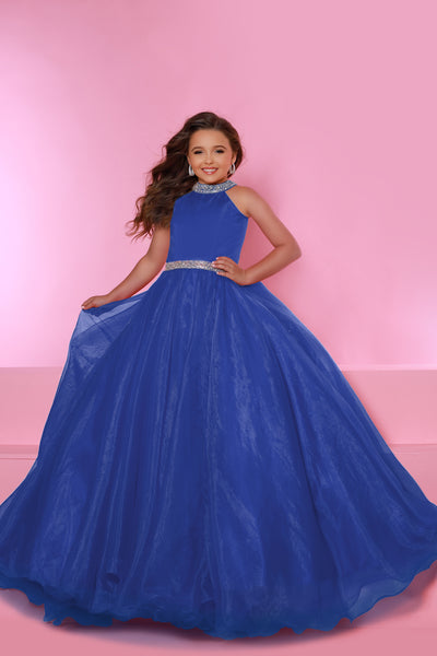 Sugar Kayne Girls Pageant Dress with Rhinestone Trim