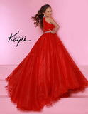 Sugar Kayne Girls Pageant Dress with Rhinestone Trim