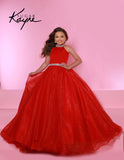 Sugar Kayne Girls Pageant Dress with Rhinestone Trim