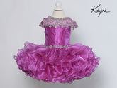 Sugar Kayne Girls Amazing Winner Organza Ruffled Cupcake Pageant Dress