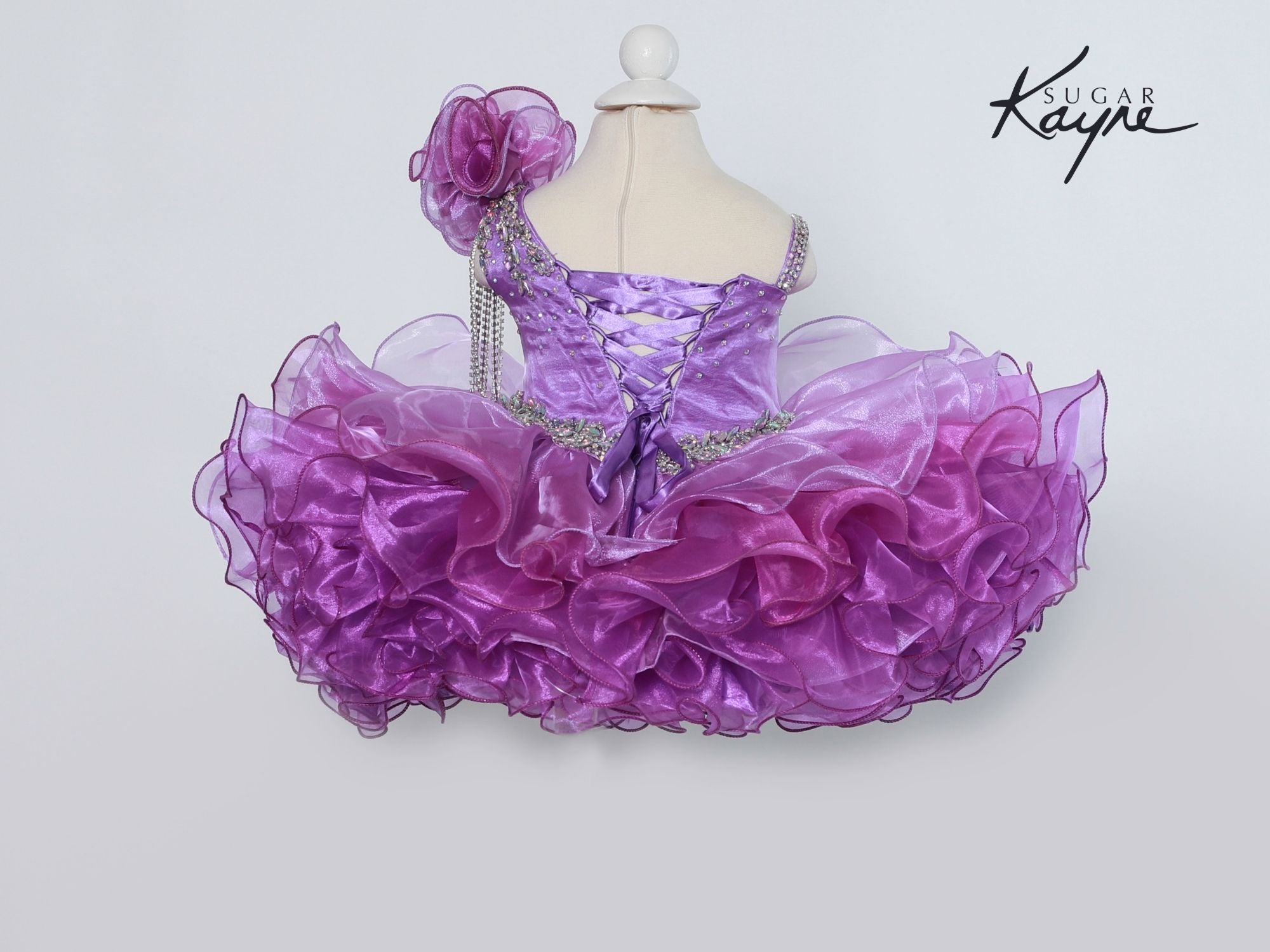 Sugar Kayne Girls Beautiful Organza Ombre Cupcake Pageant Dress