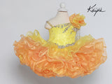 Sugar Kayne Girls Beautiful Organza Ombre Cupcake Pageant Dress