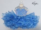 C208 - Sugar Kayne Kids Cupcake Pageant Dress Ruffled Skirt