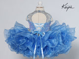 Sugar Kayne Cupcake Pageant Special Occasion Party Organza Beaded Dress