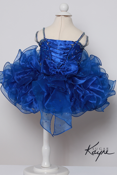 Sugar Kayne Cupcake Organza Sequined Crystal Embellished Dress