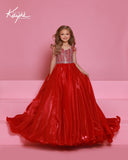 Sugar Kayne Girls Pageant Dress C400 – Bubblegum , Cherry & White