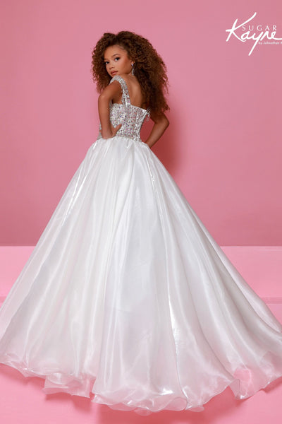 Sugar Kayne Girls Pageant Dress C400 – Bubblegum , Cherry & White