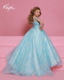 Girls Pageant Ball Gown with Beaded Bodice | Sugar Kayne