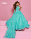 Girls Pageant Gown with Cape | Sugar Kayne Couture Dress