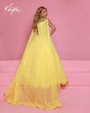 Girls Pageant Gown with Cape | Sugar Kayne Couture Dress