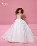 Girls Pageant Ball Gown with Beaded Bodice | Sugar Kayne