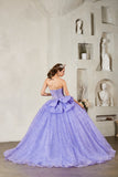 Justina Rosé Gown – Lilac Quinceañera Dress with Bow