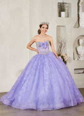 Justina Rosé Gown – Lilac Quinceañera Dress with Bow