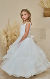 Teter Warm Gorgeous Flower Girl Communion Party Lace Tulle Dress