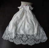 Luxurious Beaded Lace Baptism Christening Gown For Baby
