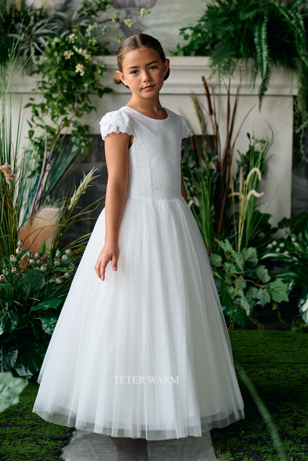 Teter Warm Couture Captivating Flower Girl Communion Lace Tulle Dress