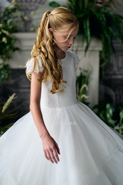 Teter Warm Couture Girls Lace Tulle Communion Special Occasion Dress