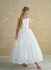 Teter Warm Stunning Communion Flower Girl Floor Length Lace Dress