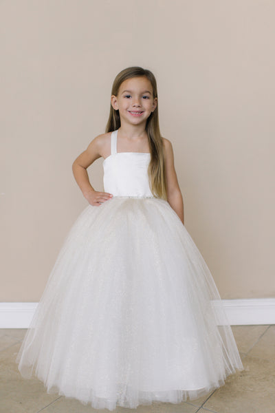 Girls First Communion Tulle Dress | Flower Girl Dress By Amalee Couture