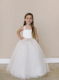 Girls First Communion Tulle Dress | Flower Girl Dress By Amalee Couture