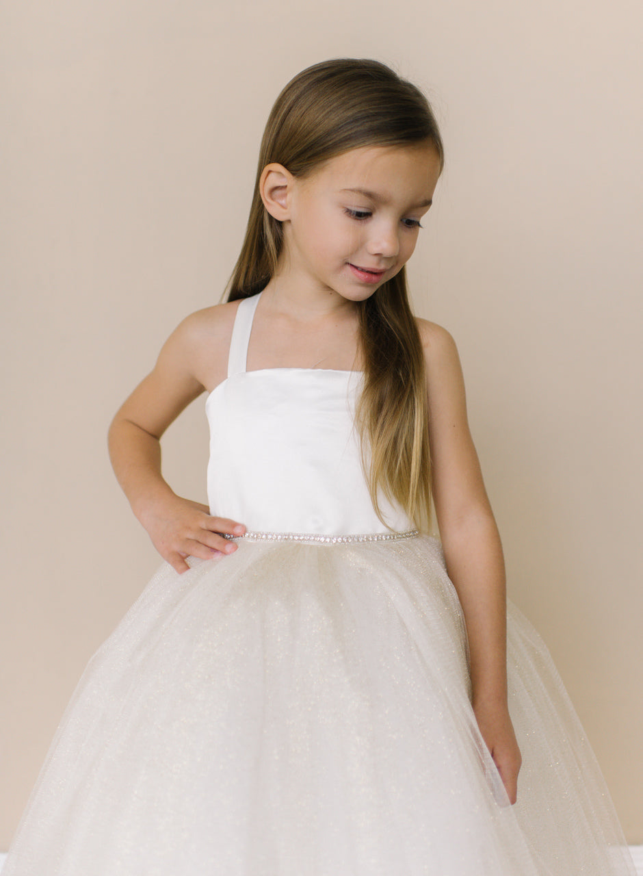 Girls First Communion Tulle Dress | Flower Girl Dress By Amalee Couture