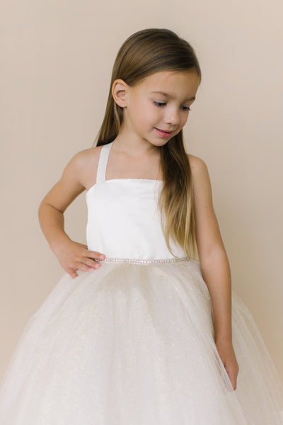 Girls First Communion Tulle Dress | Flower Girl Dress By Amalee Couture