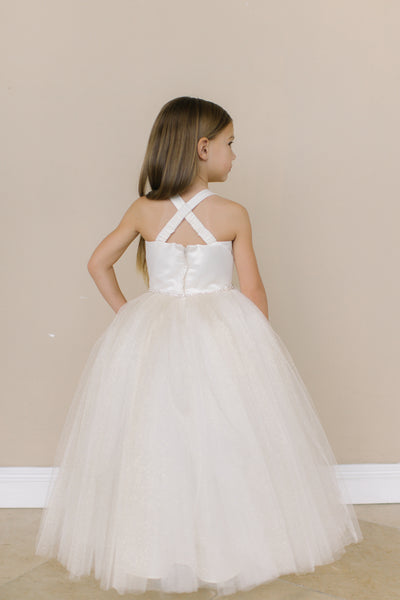 Girls First Communion Tulle Dress | Flower Girl Dress By Amalee Couture