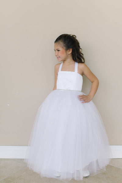 Girls First Communion Tulle Dress | Flower Girl Dress By Amalee Couture